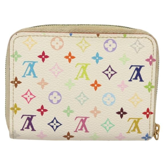 LOUIS VUITTON Monogram Multicolor Zippy Coin Purse White M93741 LV Auth BA3531 - Picture 3 of 16